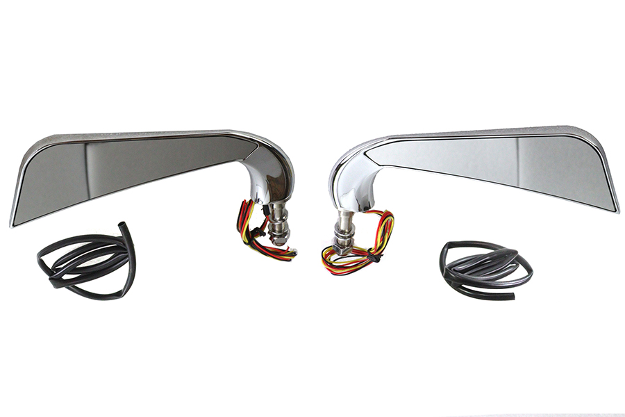 Evil Eye Mirror Set with Billet Stems