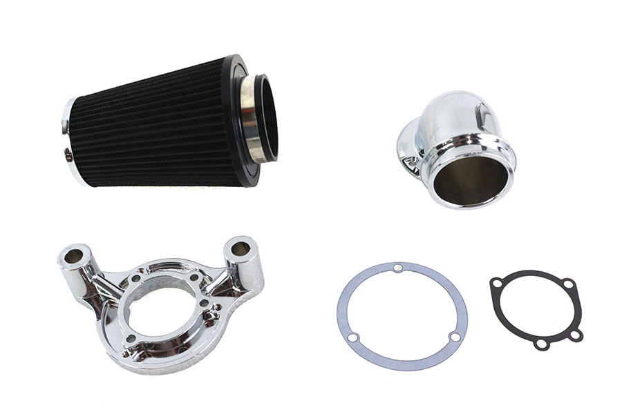 M8 Heavy Breather Air Cleaner Kit Chrome