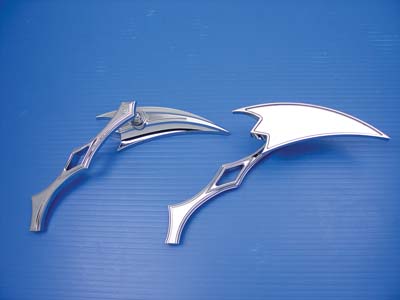 Crescent Mirror Set with Billet Twisted Stems