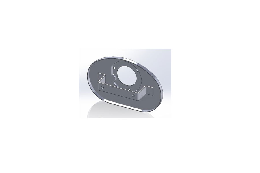 M8 EFI Oval Air Cleaner Backing Plate Steel