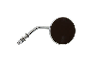Chrome 3" Round Mini Mirror with Stock Stem