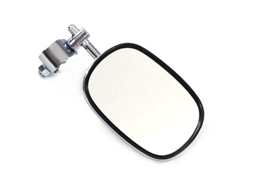 Chrome Rectangle Mirror with Clamp On Stem