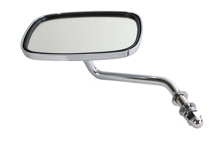 Chrome Replica Swivel Mirror with Short Billet Stem