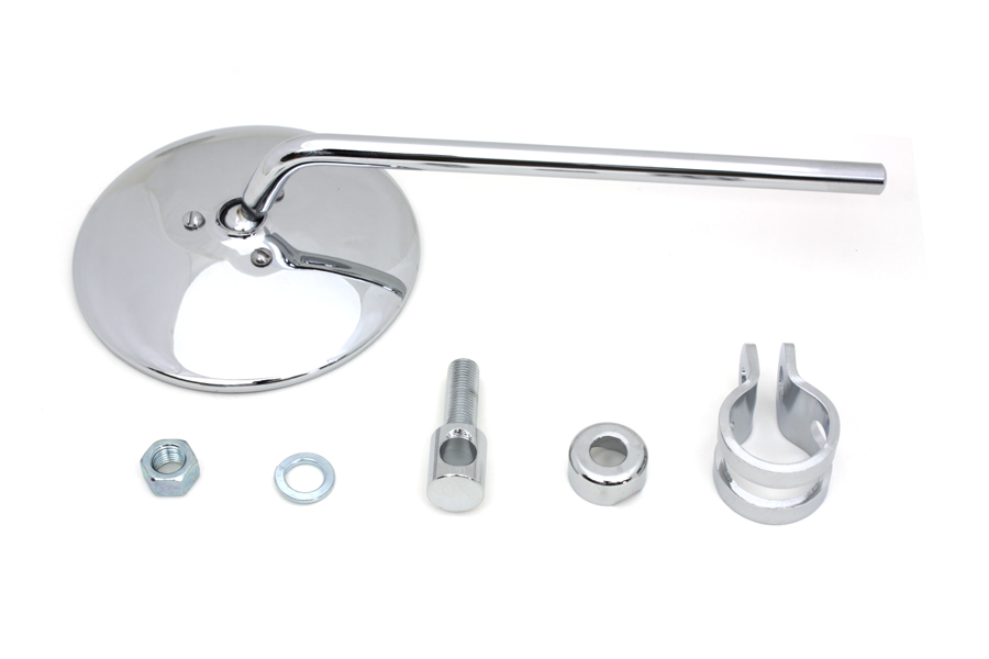 Replica Round Mirror with Round Stem Chrome