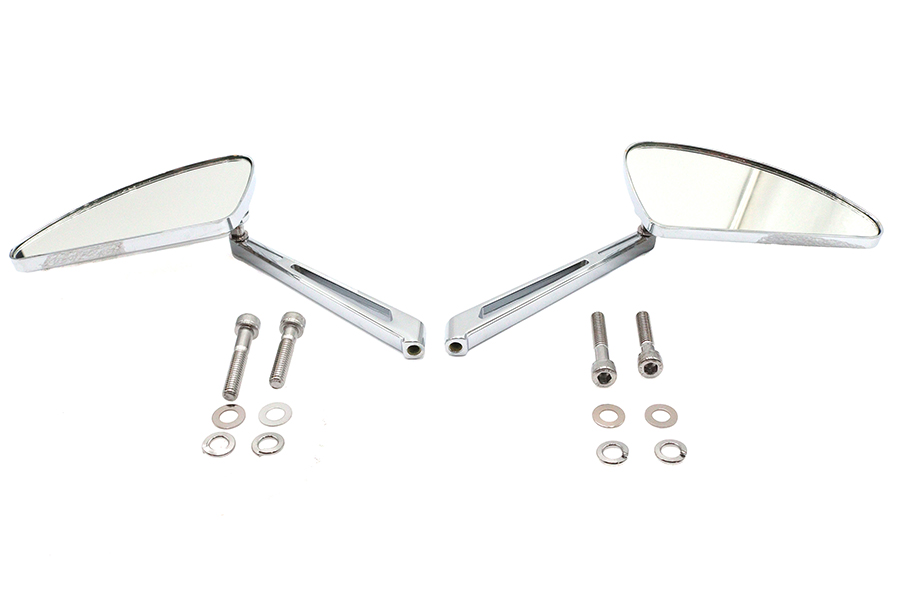 Teardrop Mirror Set with Slotted Stems