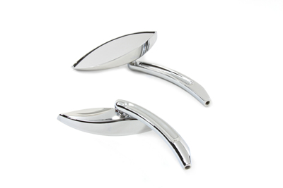 Snake Eye Mirror Set with Billet Curved Stems