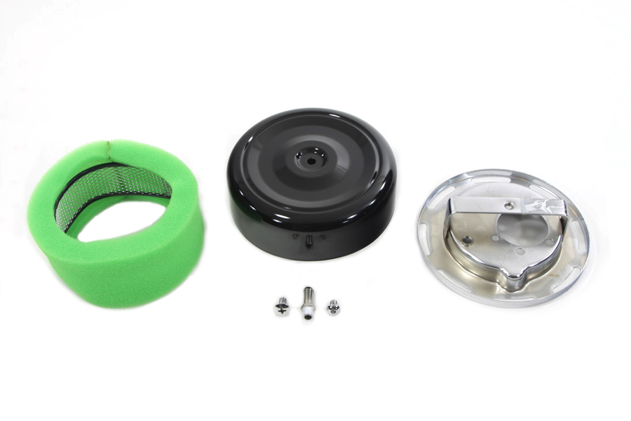 7" Round Air Cleaner With Black Cover