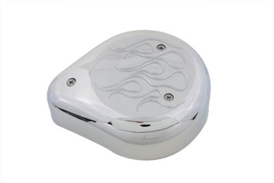 Tear Drop Air Cleaner with Flames Chrome