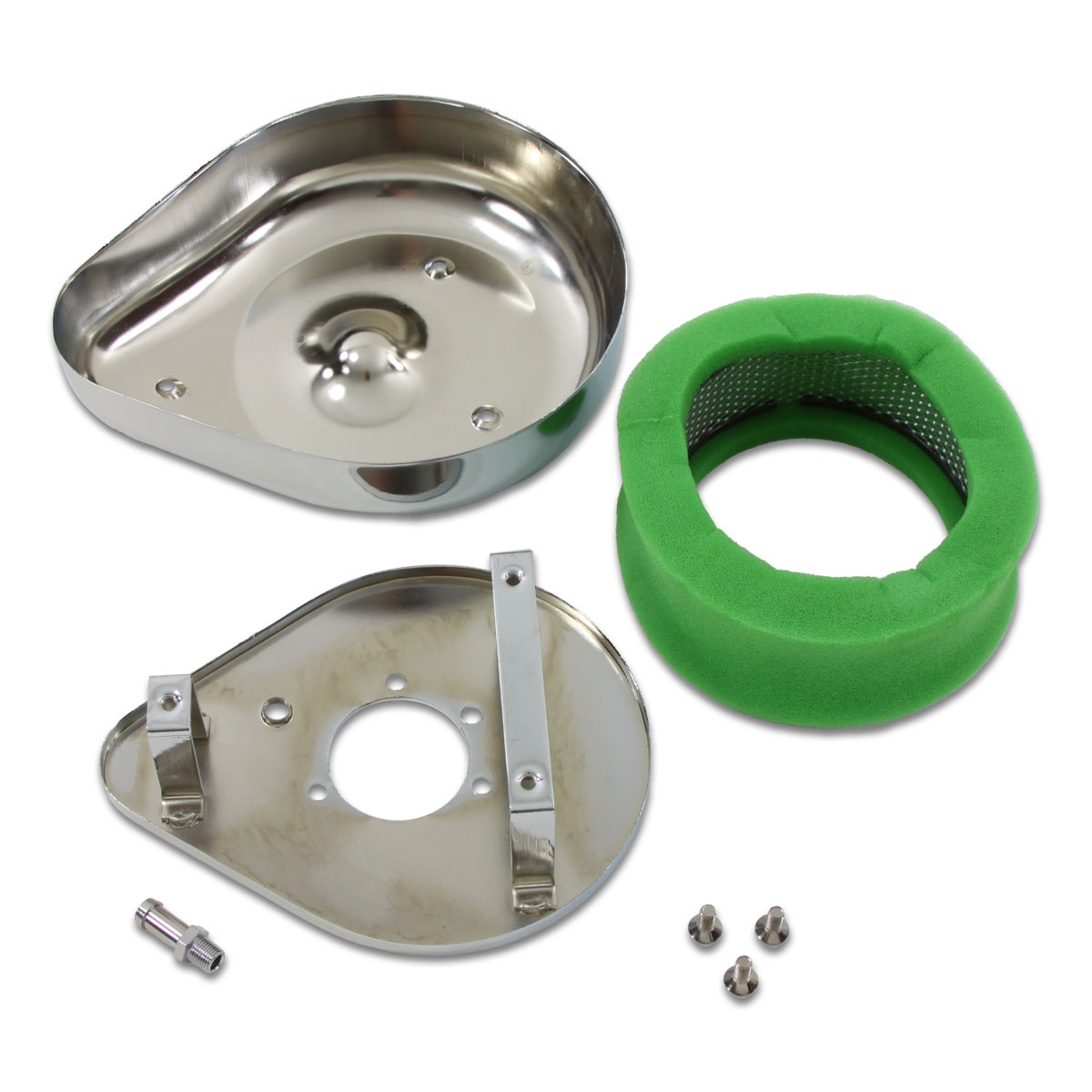 Chrome Teardrop Air Cleaner Assembly fits Harley Davidson