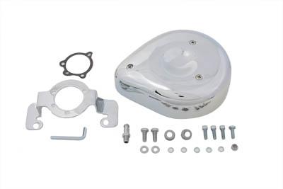 Tear Drop Air Cleaner Kit Smooth Chrome