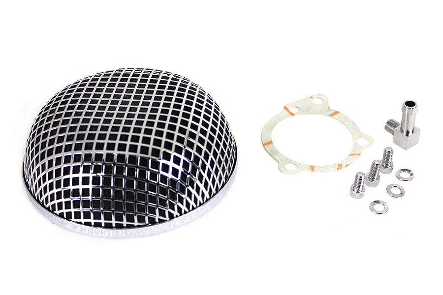 Wyatt Gatling Round Mesh Air Cleaner Chrome