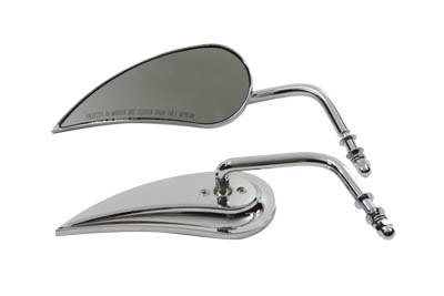 Wyatt Gatling Teardrop Mirror Set with Round Curved Stems