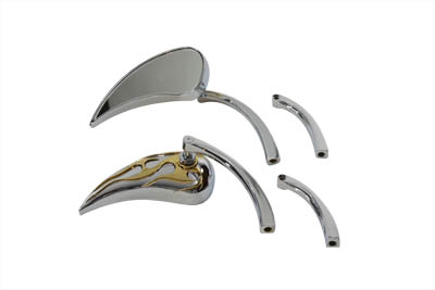 Chrome Billet Teardrop Mirror Set