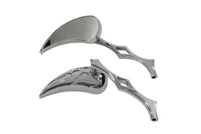 Chrome Billet Teardrop Mirror Set