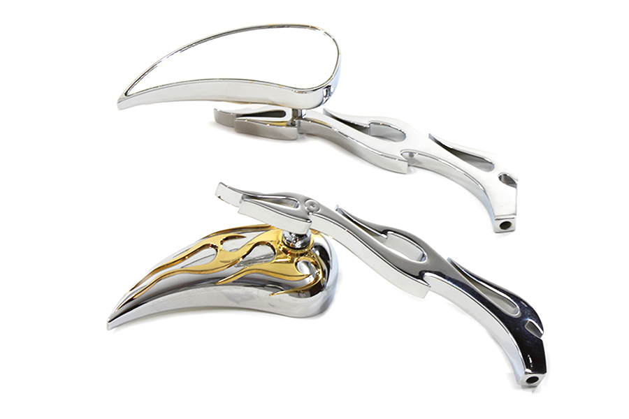 Chrome Billet Teardrop Mirror Set