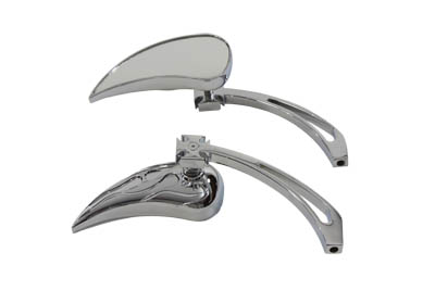 Chrome Billet Teardrop Mirror Set