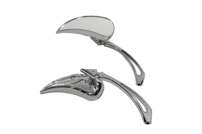Chrome Billet Teardrop Mirror Set