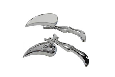 Teardrop Mirror Set Chrome