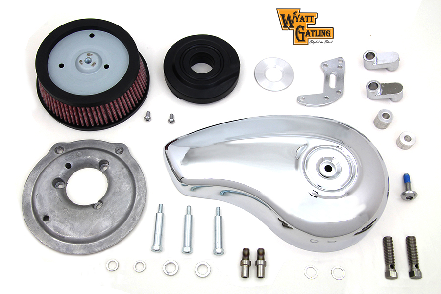 Wyatt Gatling Teardrop Air Cleaner Kit Chrome