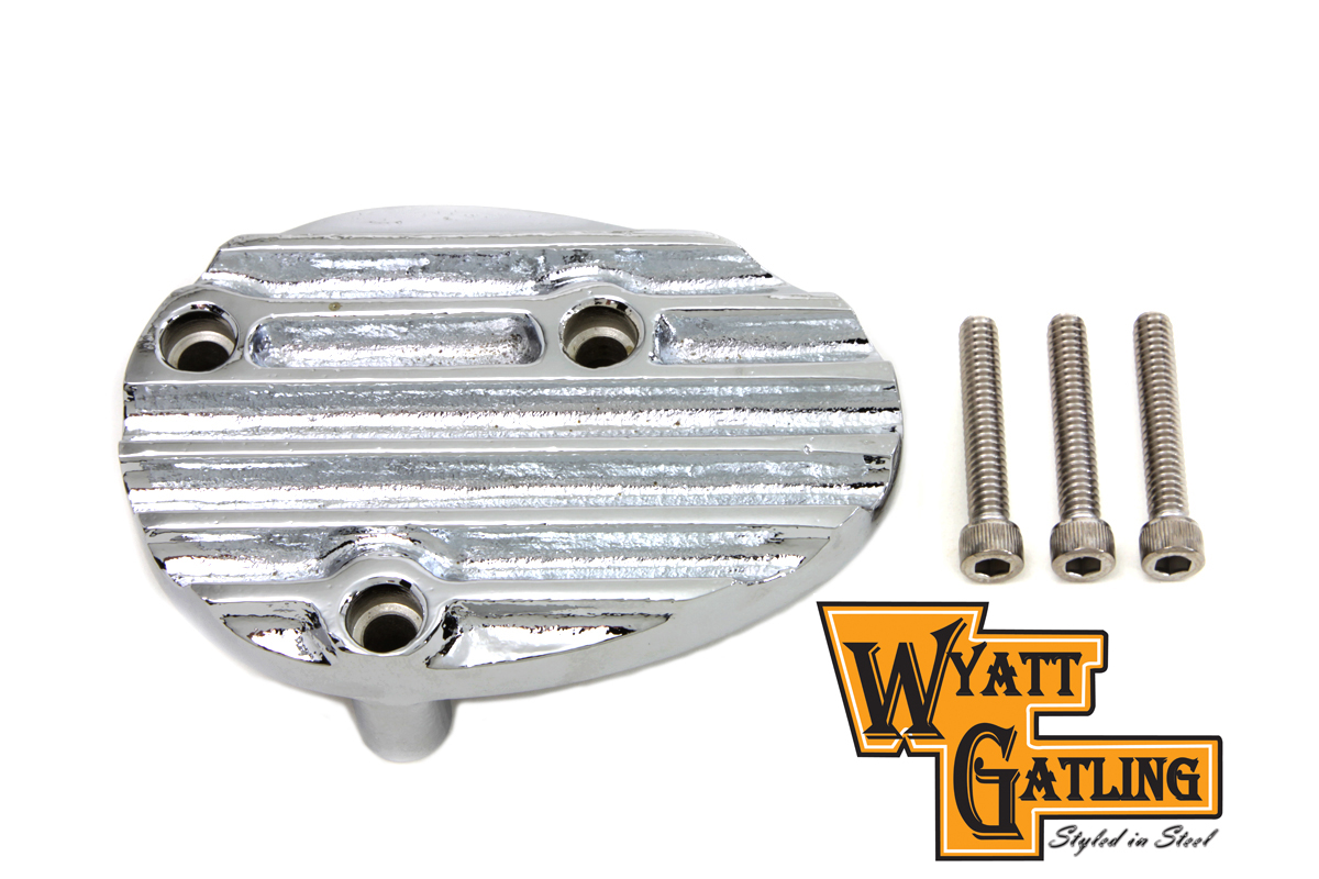 Wyatt Gatling Chrome Finned Carburetor Cover