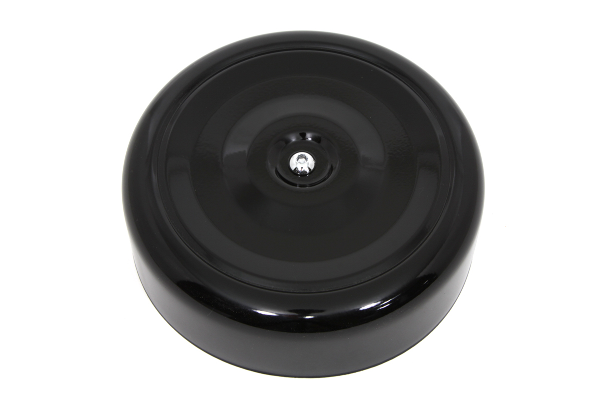 Black Round Bobbed Style 7" Air Cleaner Cover