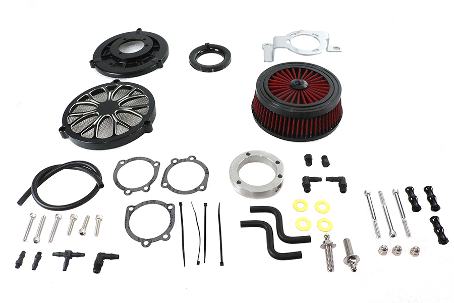 Extreme Billet Air Cleaner Kit Heathen Style Black