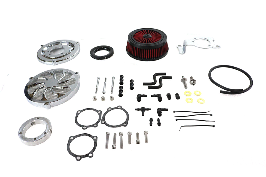 Extreme Billet Air Cleaner Kit Torque Style Chrome