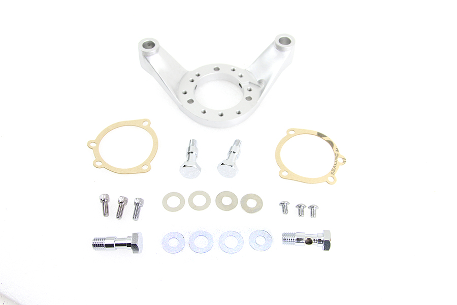 Air Cleaner Bracket Kit Satin Nickel for Harley-Davidson