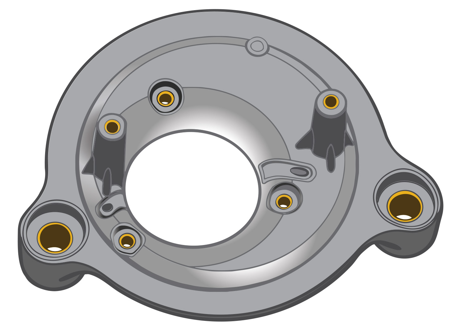 160mm Teardrop Air Cleaner Backing Plate