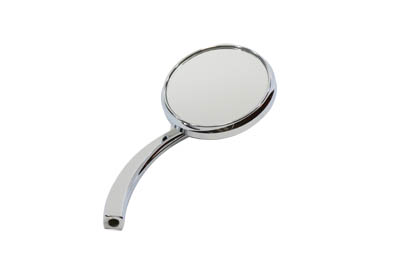 Round Mirror Chrome with Billet Stem