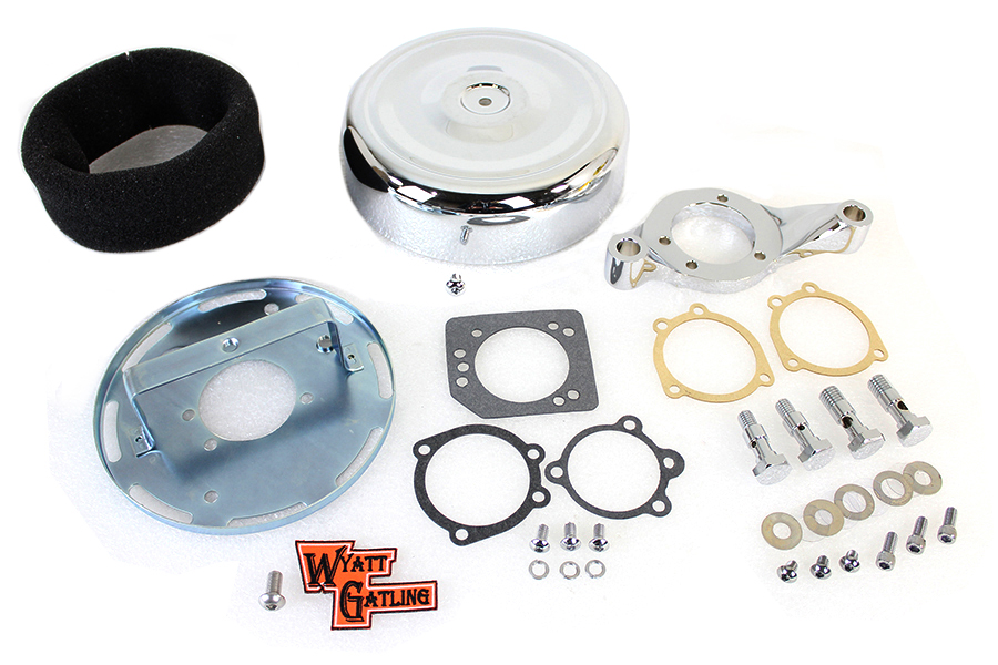 8" Round Air Cleaner Assembly Chrome