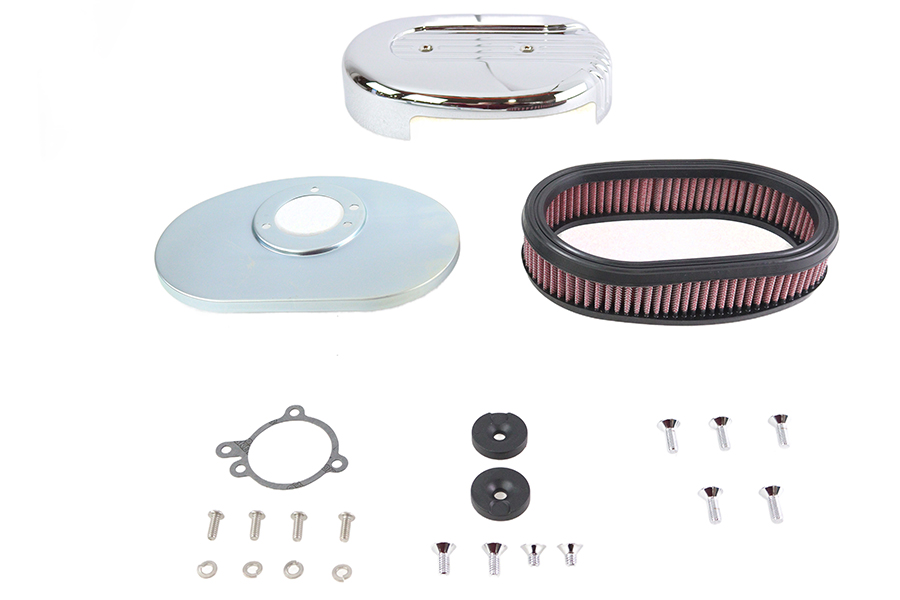 Shorty Oval Air Cleaner Kit Chrome