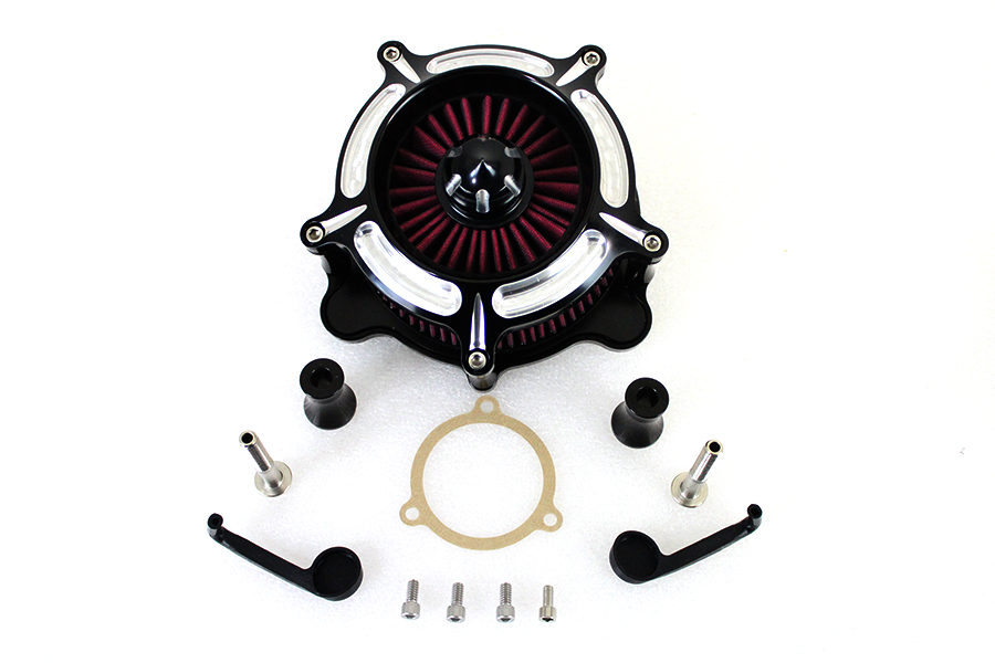 Exposed Filter Air Cleaner Kit Black