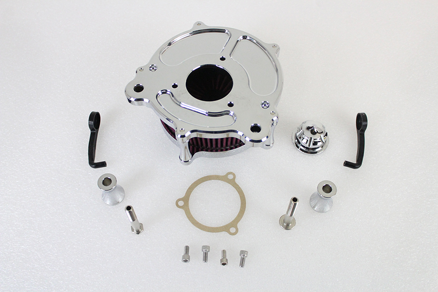Chrome Exposed Filter Air Cleaner Kit for Harley-Davidson