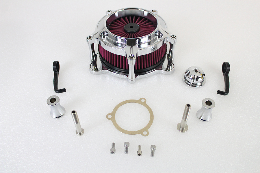 Chrome Exposed Filter Air Cleaner Kit for Harley-Davidson