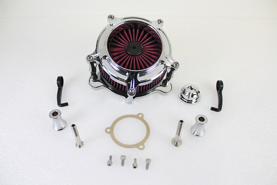 Chrome Exposed Filter Air Cleaner Kit for Harley-Davidson