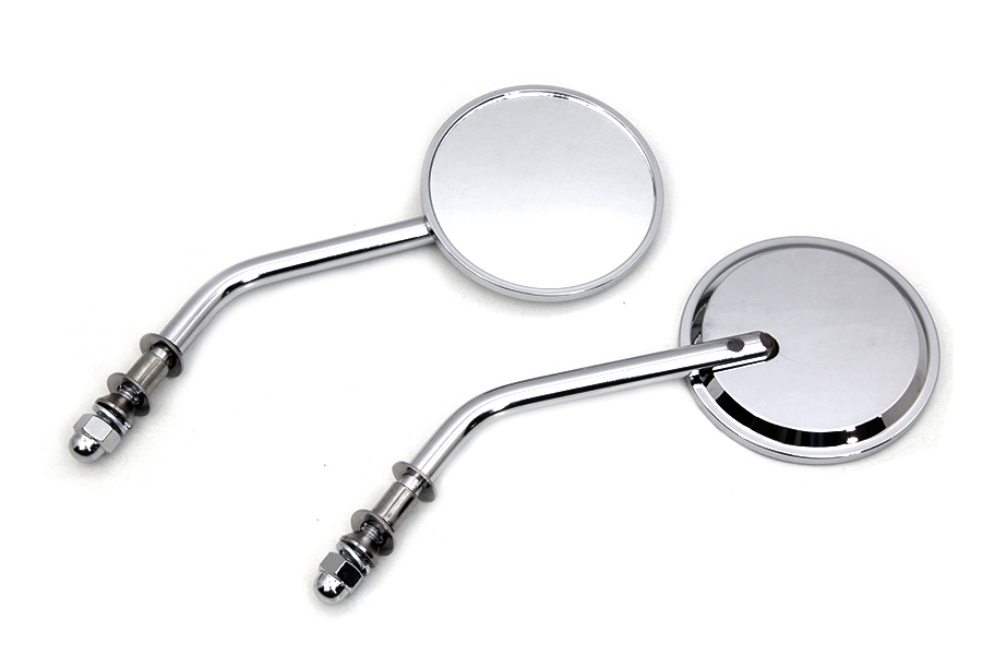 Mini Round Mirror Set Chrome