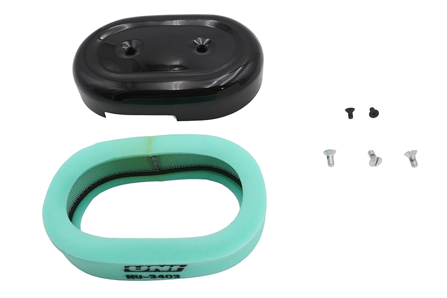 M8 Oval Air Cleaner Cover Kit Black