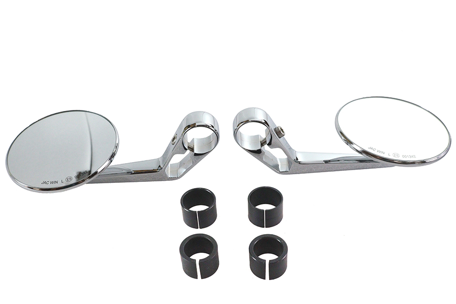 Wyatt Gatling Round Mirror Set Chrome