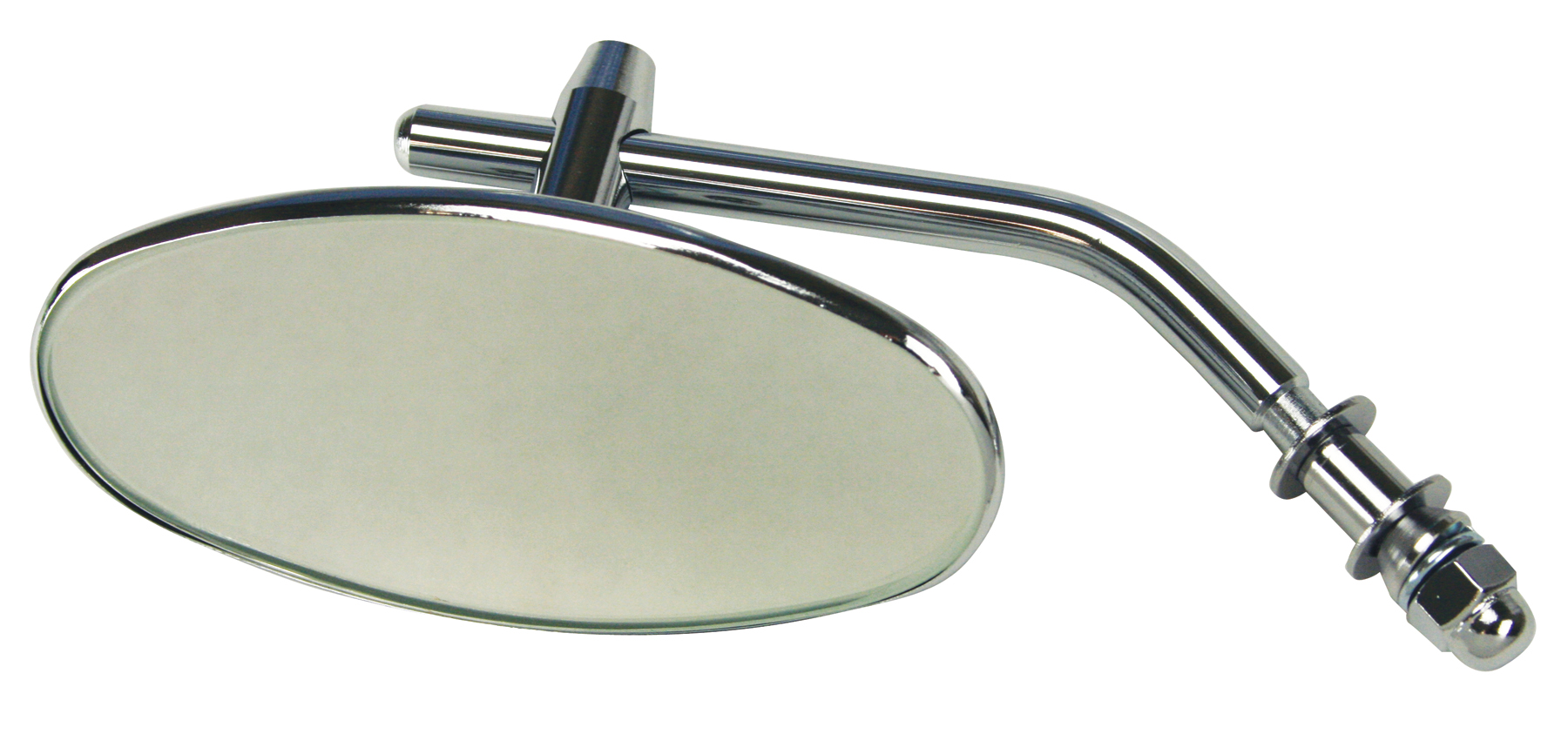 Chrome Oval Mirror with Round Stem