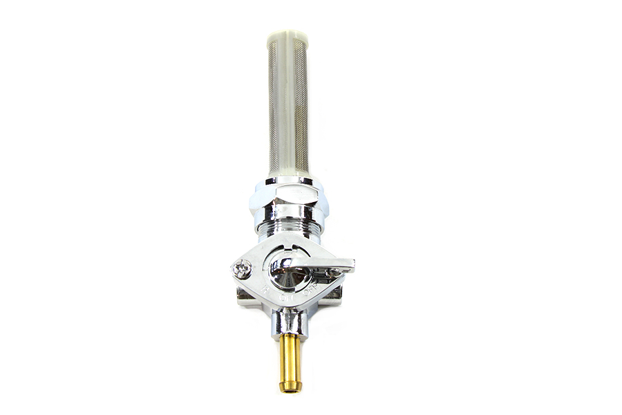 Chrome Petcock with Straight Outlet and Nut