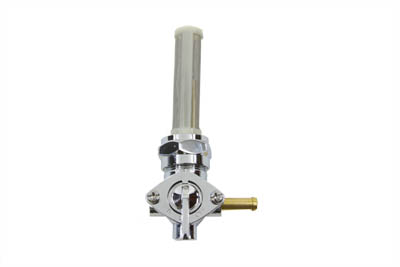 Chrome Petcock with Right Outlet and Nut