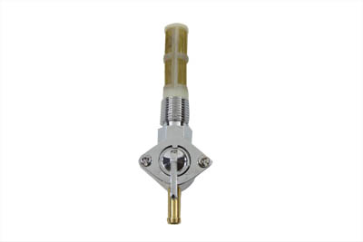 Petcock Straight Outlet Chrome