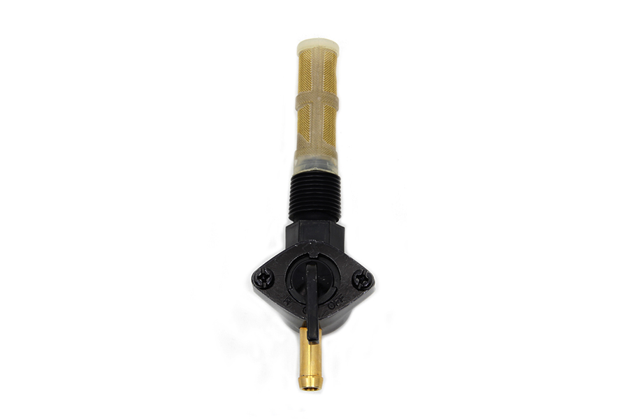 Petcock Straight Outlet Black