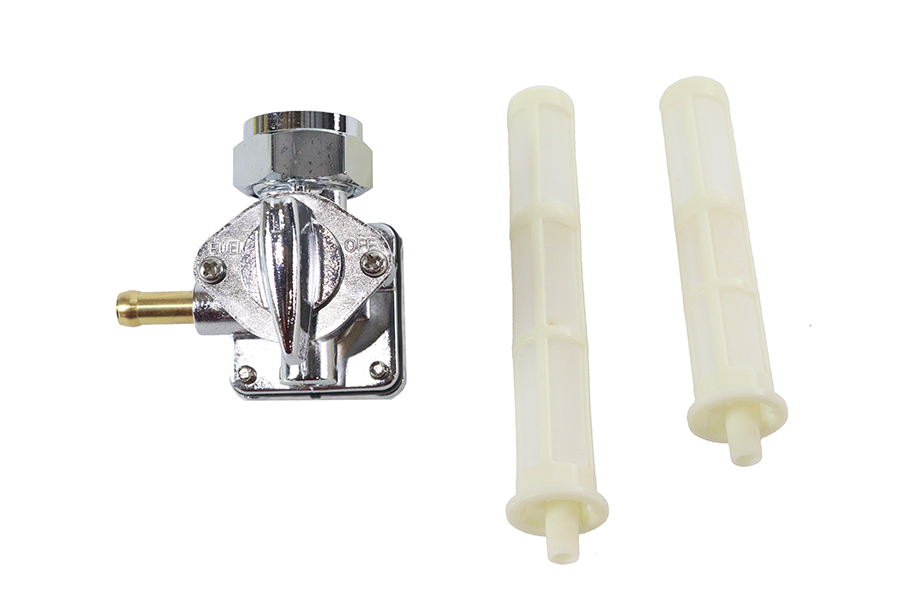 VTwin Fuel Valve Vacuum Chrome Petcock for 1995-2001 Harley Dyna Softail Touring