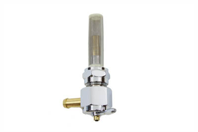 Sifton Chrome Hex Petcock Forward Facing with Nut