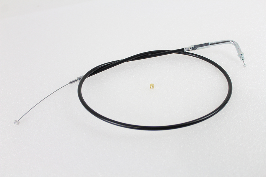 Black Throttle Cable with 38" Casing and 90° Elbow Fitting