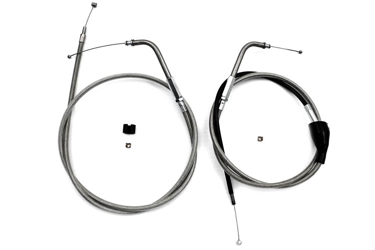 46" Stainless Steel Throttle and Idle Cable Set