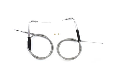 34" Stainless Steel Throttle and Idle Cable Set