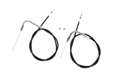 33-1/2" Black Throttle and Idle Cable Set